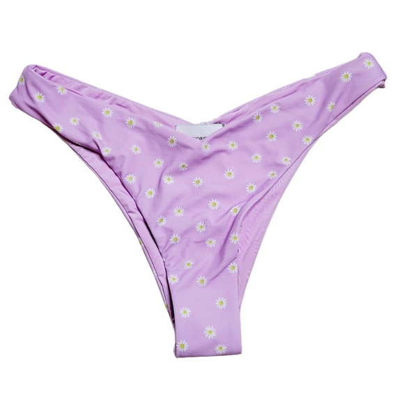 We Wore‎ What Delilah Bikini Swim Bottom Lilac Daisies XS - Picture 1 of 10